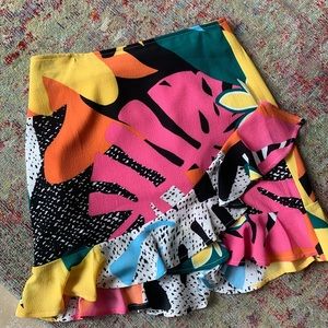 BCBG Bright Ruffle Skirt